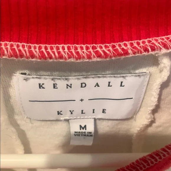 Kendall & Kylie Red and White Ringer Crop-top - Picture 2 of 11